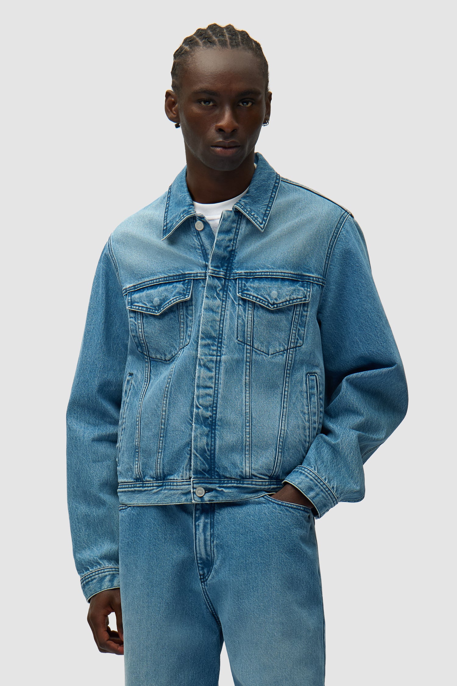 Circle Logo Jeans Jacket - Denim Bleach - Image 3