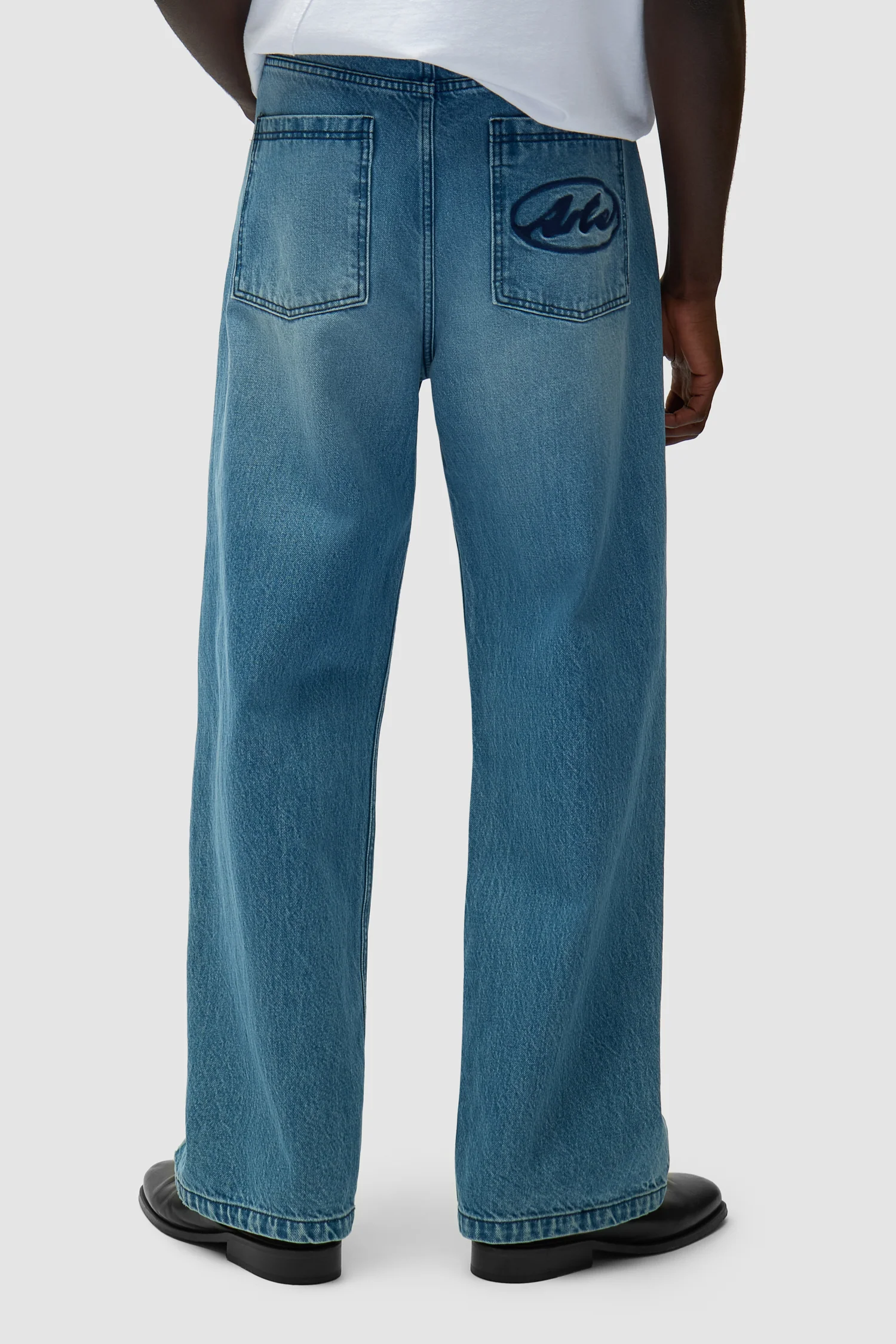 Circle Logo Pocket Pants - Denim Bleach - Image 4