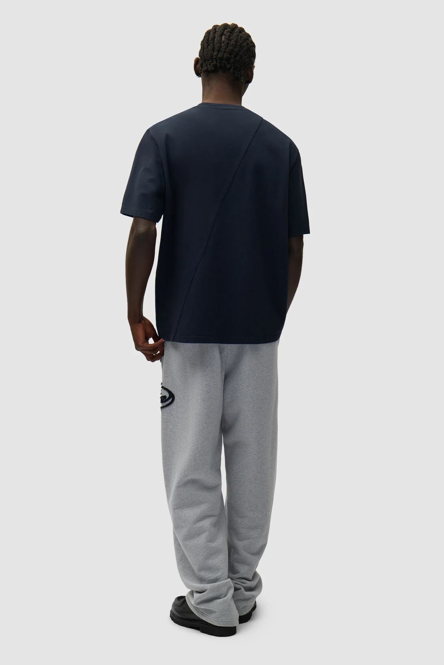 Circle Patch Logo Sweatpants - Grey - Image 7