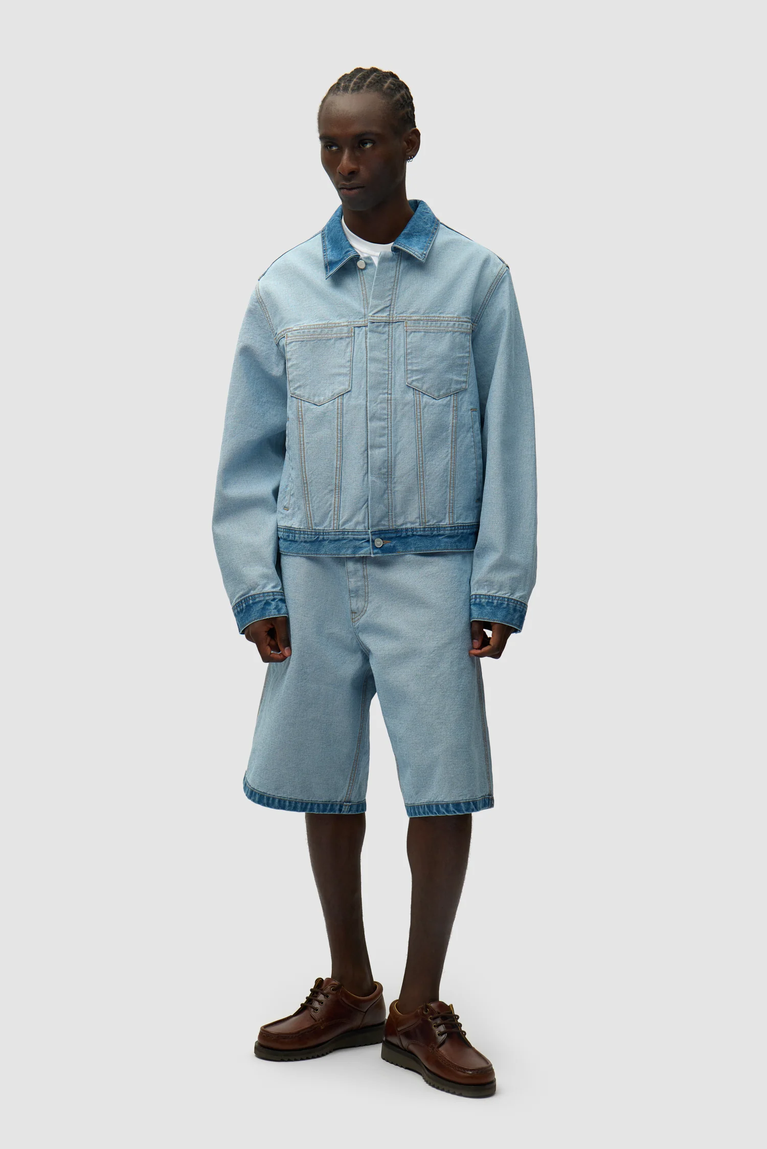 Denim Inside/Out Jacket - Denim Bleach - Image 4