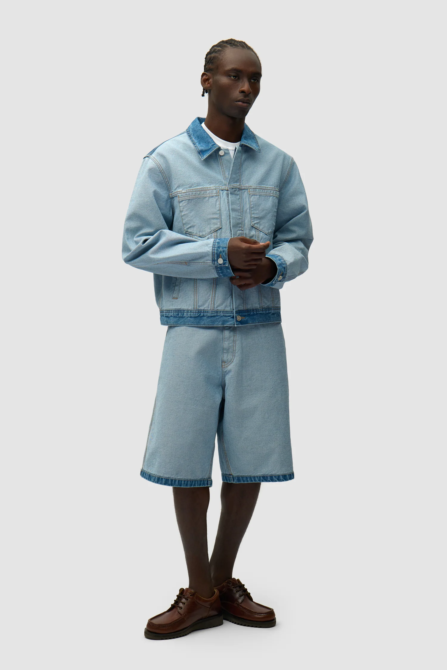 Denim Inside/Out Jacket - Denim Bleach - Image 5