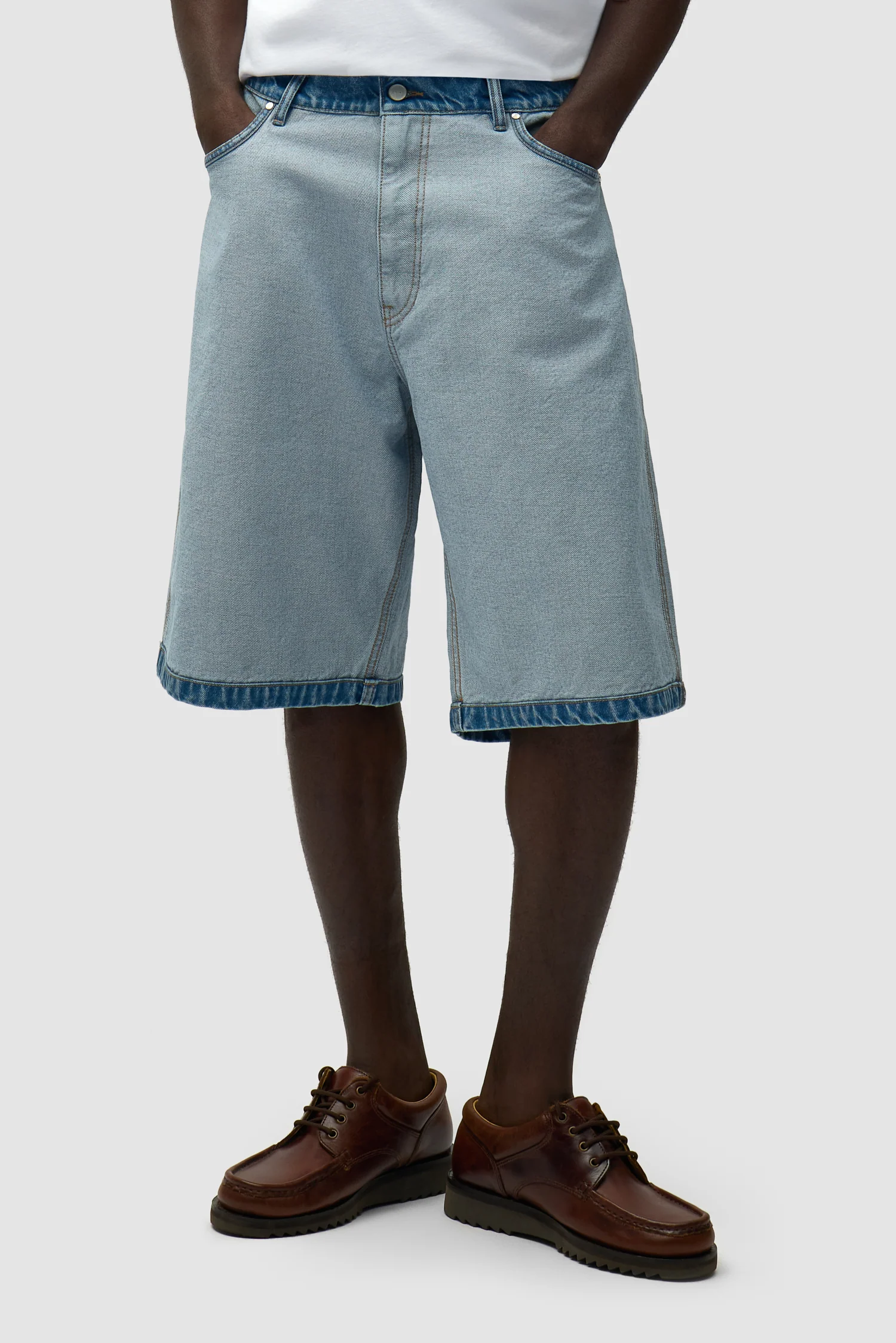 Denim Inside/Out Shorts - Denim Bleach - Image 3