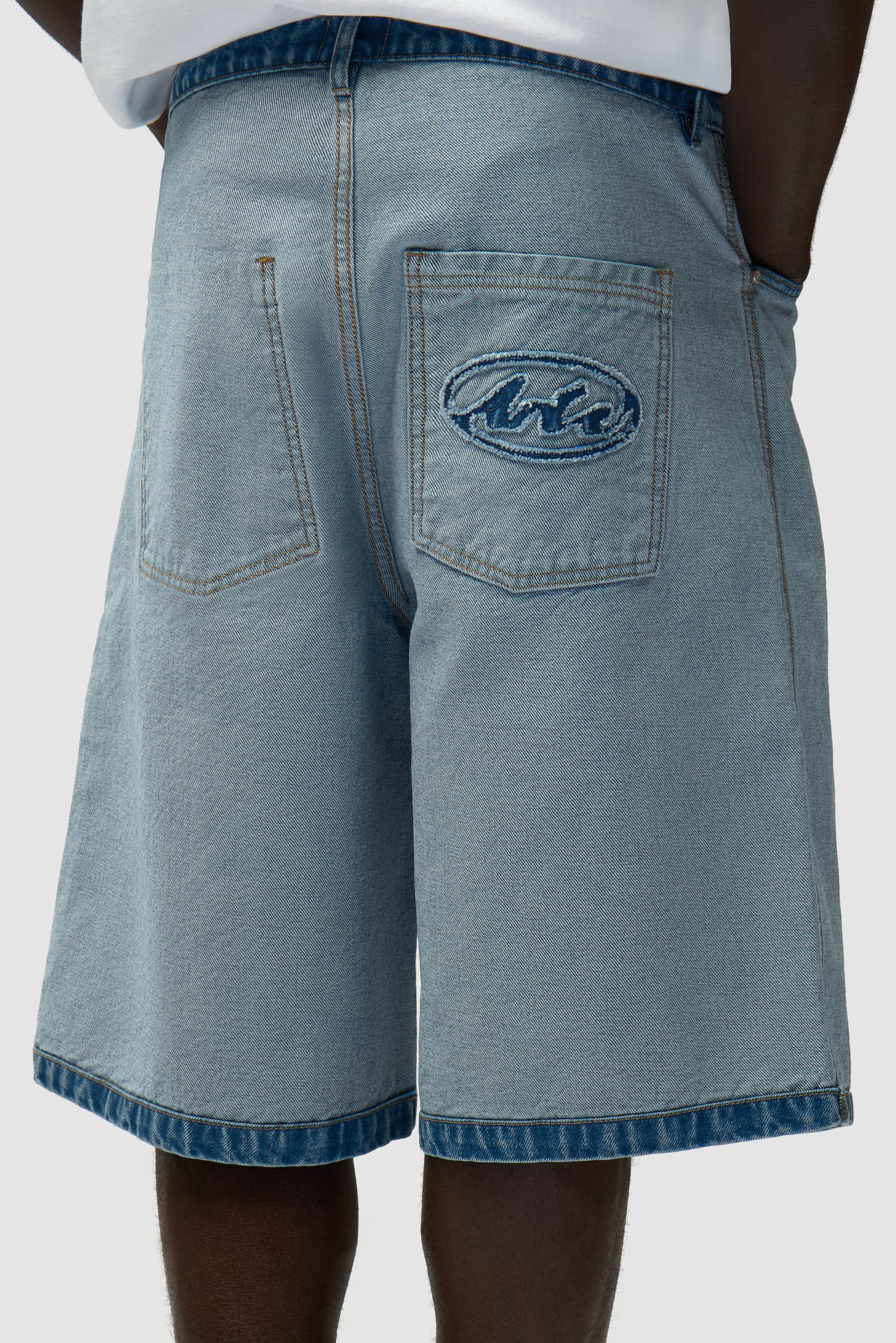 Denim Inside/Out Shorts - Denim Bleach - Image 6