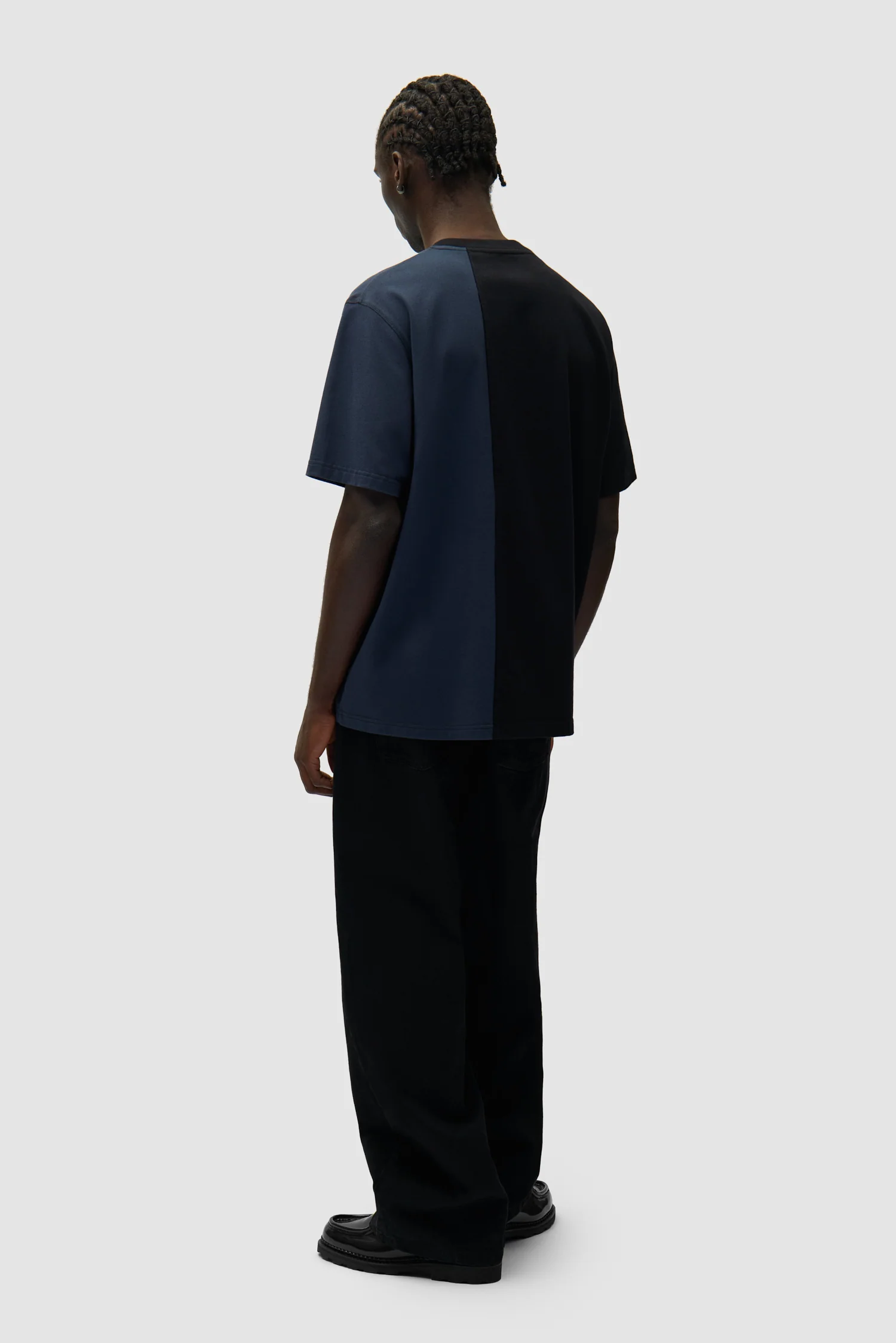 Duo Colour T-shirt - Navy/Black - Image 6