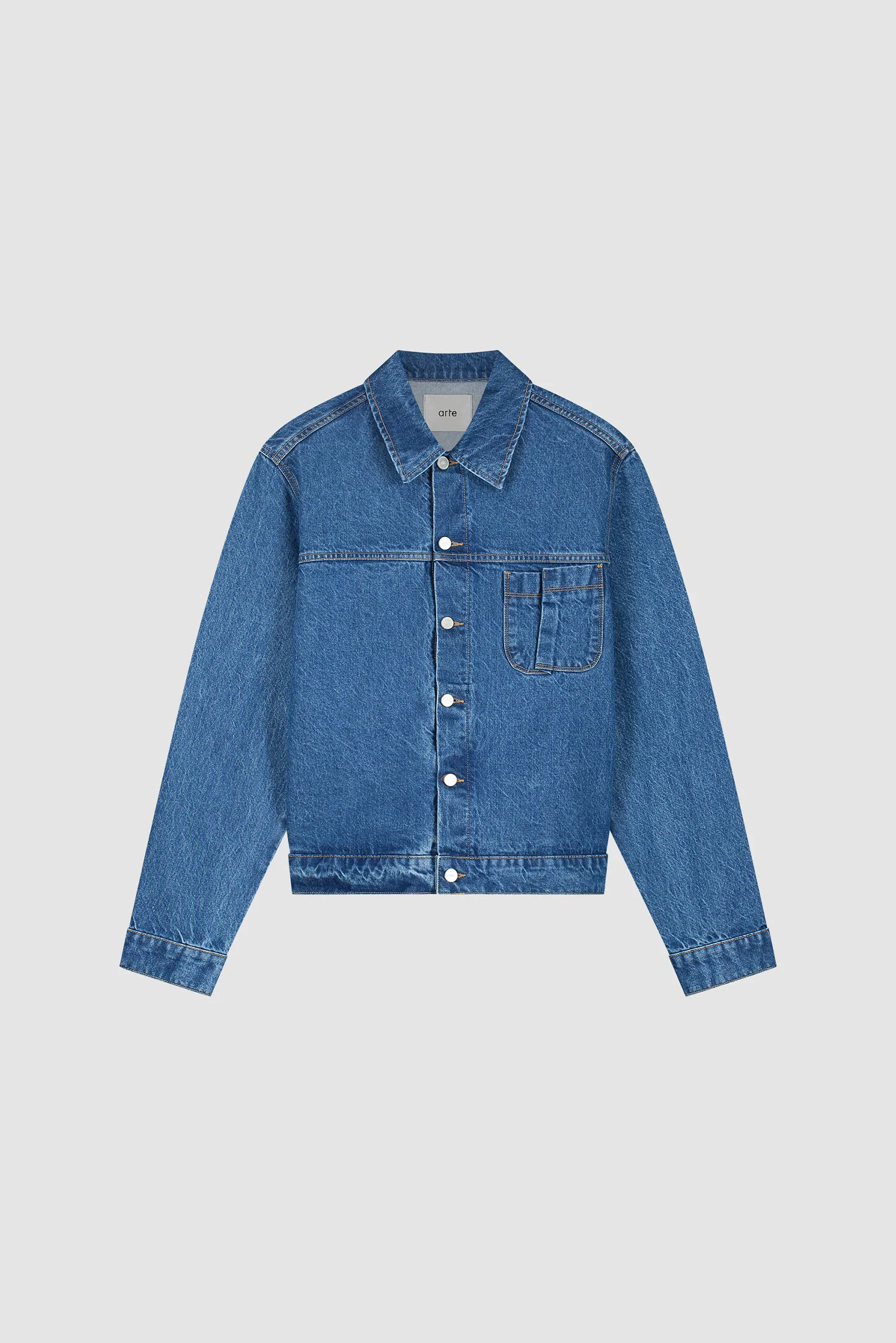 Fold Pocket Denim Jacket - Raw Denim - Image 7