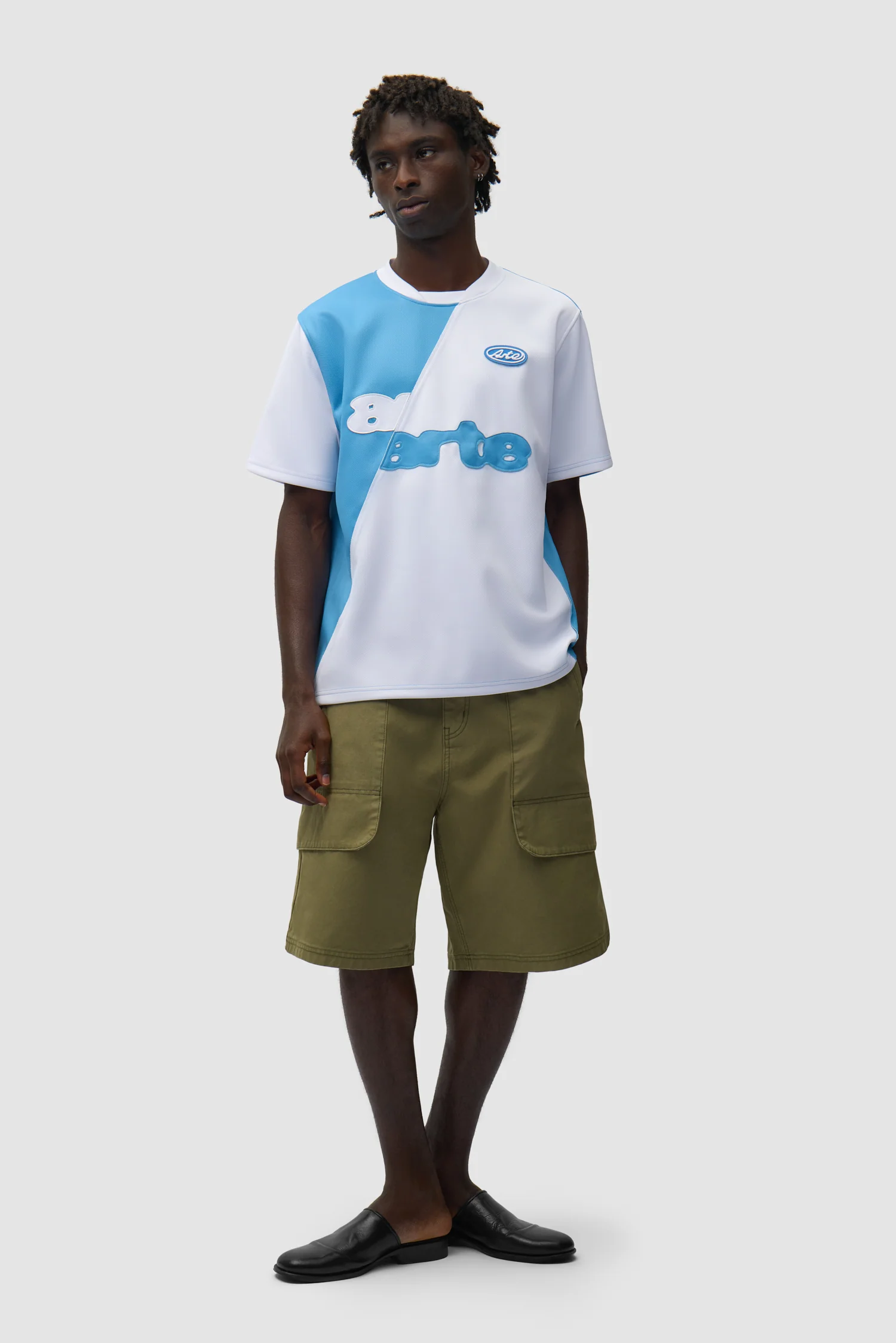 Football T-shirt - Blue/White - Image 4