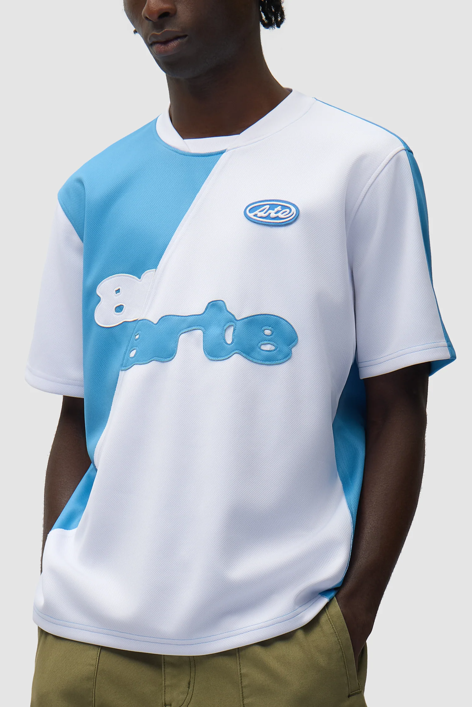 Football T-shirt - Blue/White - Image 7