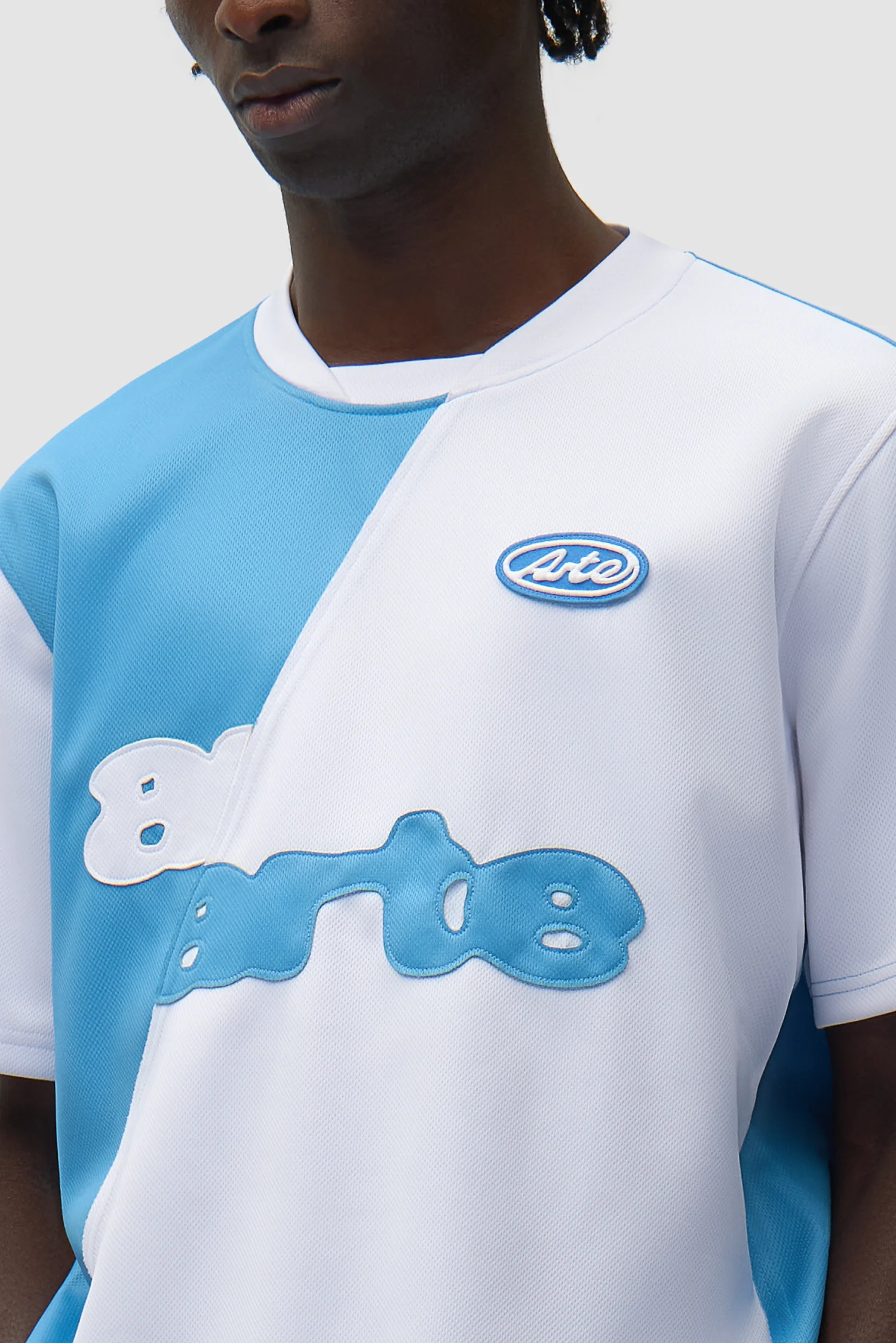 Football T-shirt - Blue/White - Image 8