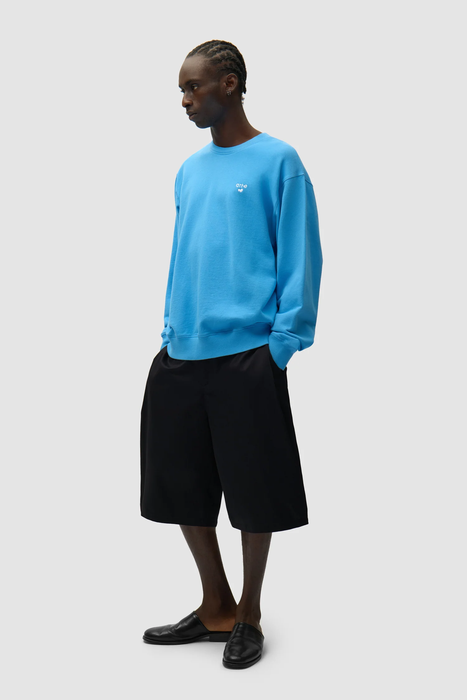 Heart Logo Crewneck - Blue - Image 5