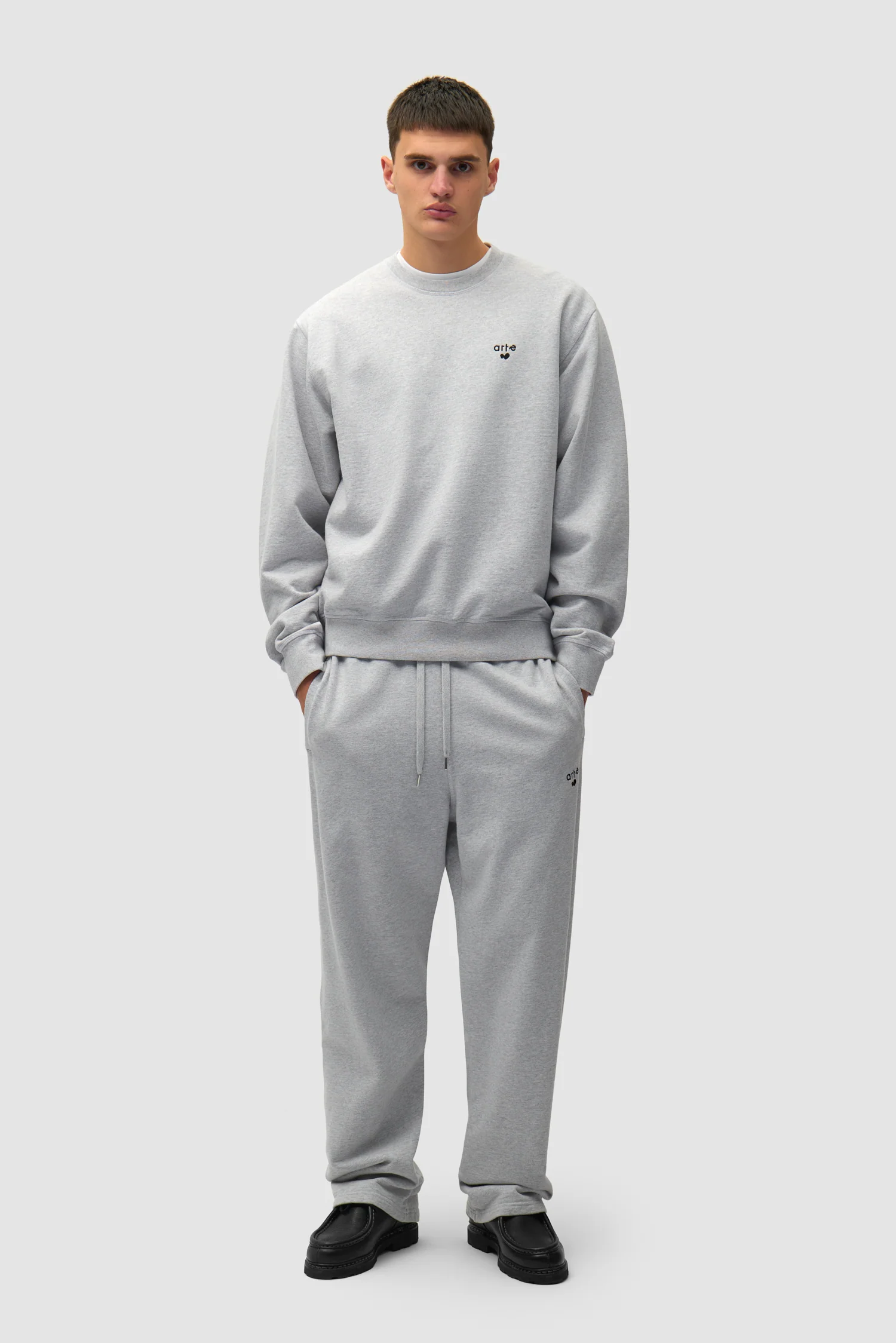 Heart Logo Sweatpants - Grey - Image 5