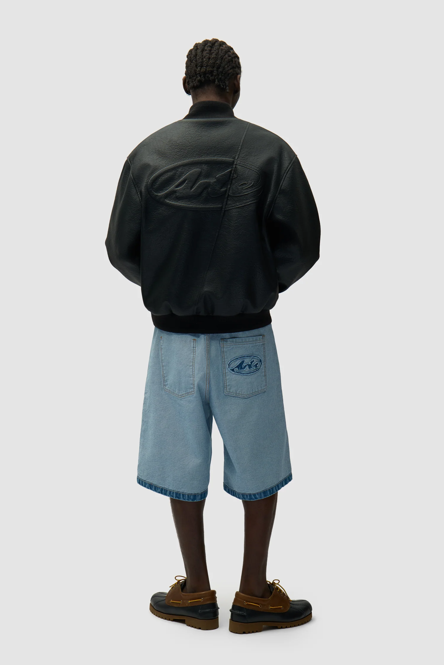 Leather Varsity Jacket - Black - Image 5