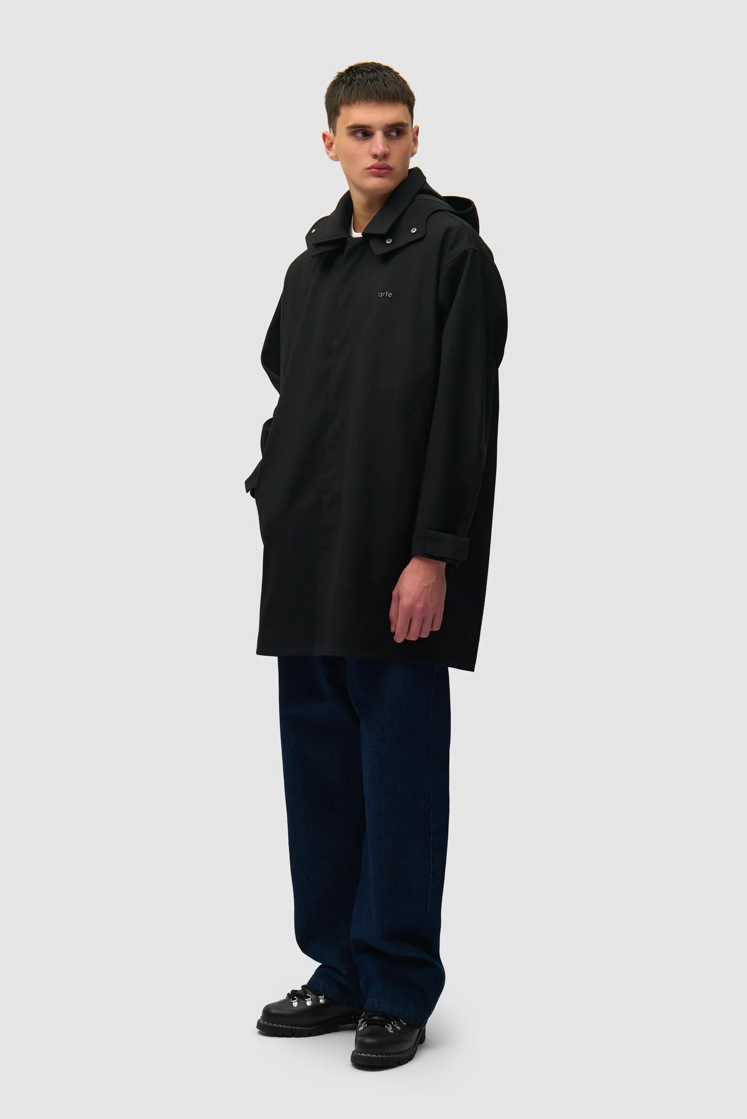 Linen Coat - Black - Image 5