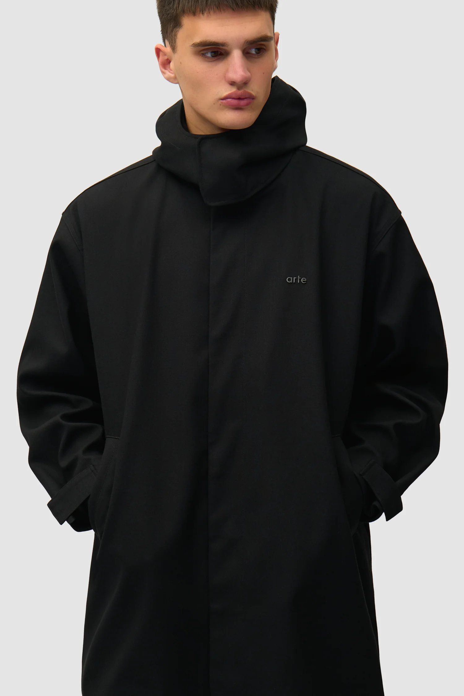 Linen Coat - Black - Image 7