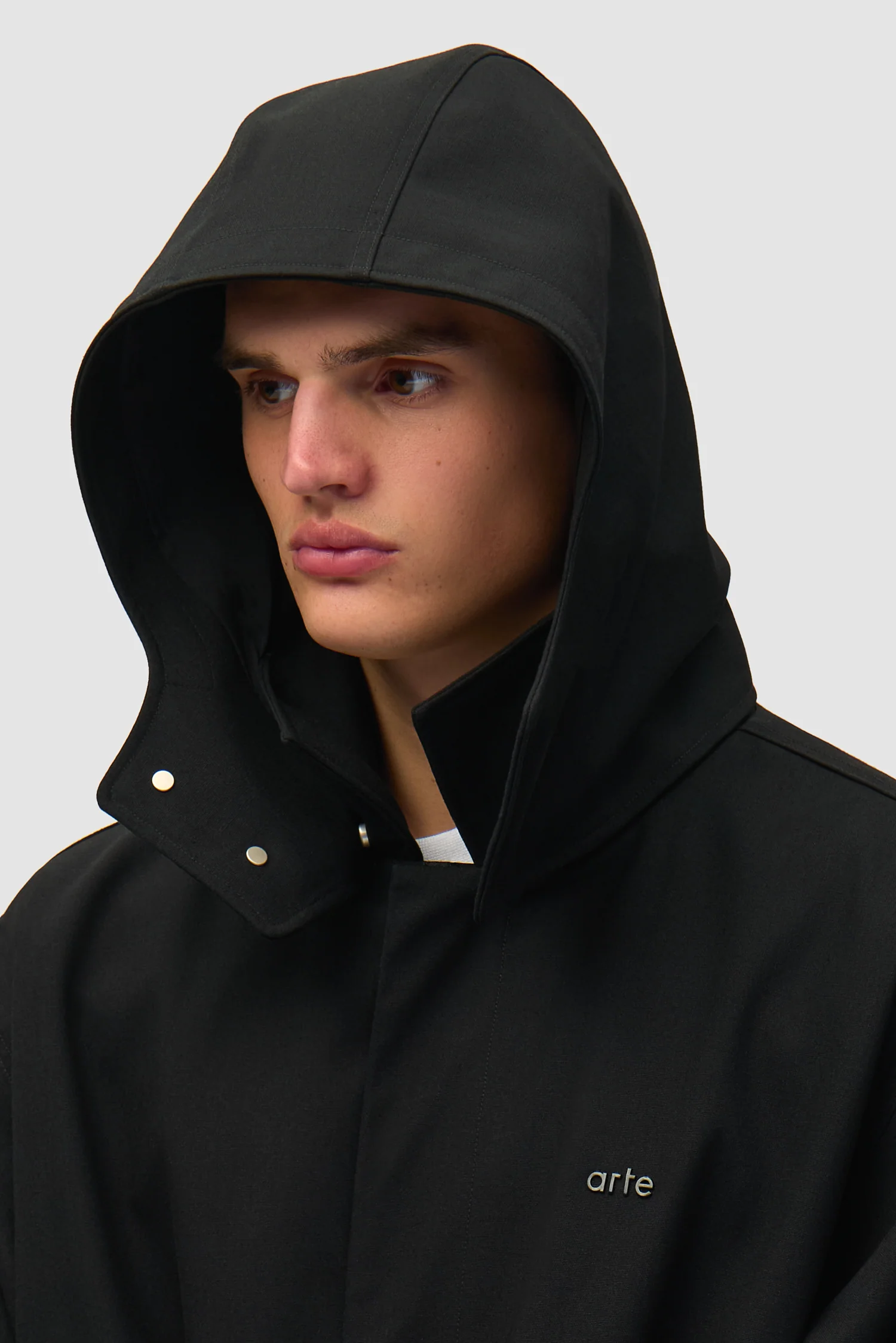 Linen Coat - Black - Image 9