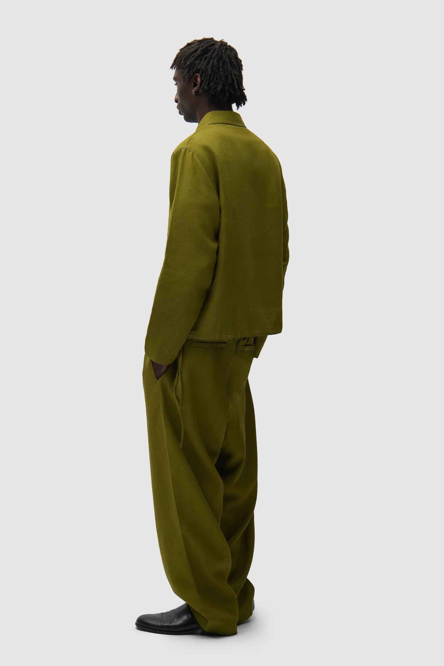 Linen Pants - Green - Image 7