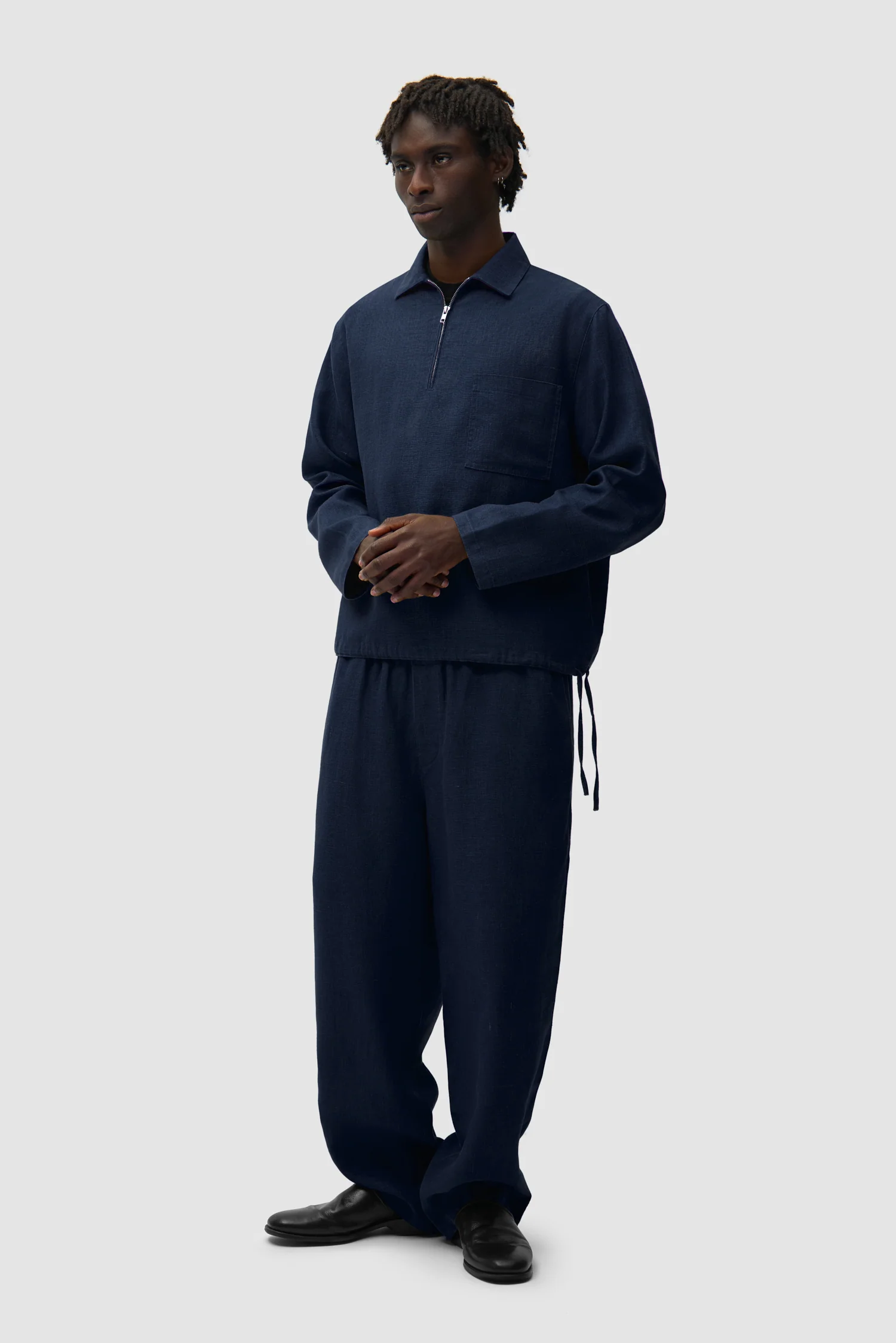 Linen Pants - Navy - Image 5