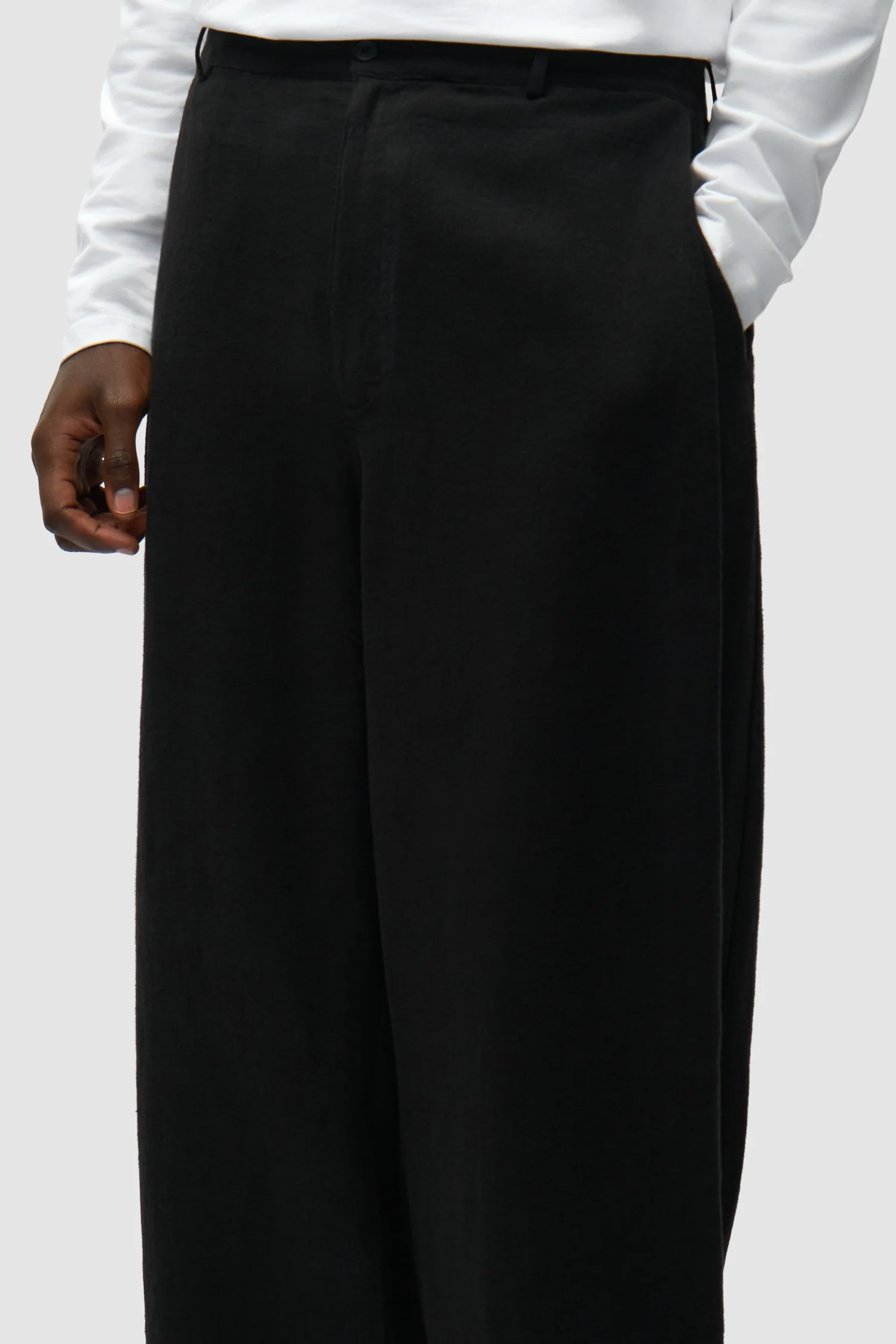Linen Suit Pants - Black - Image 8
