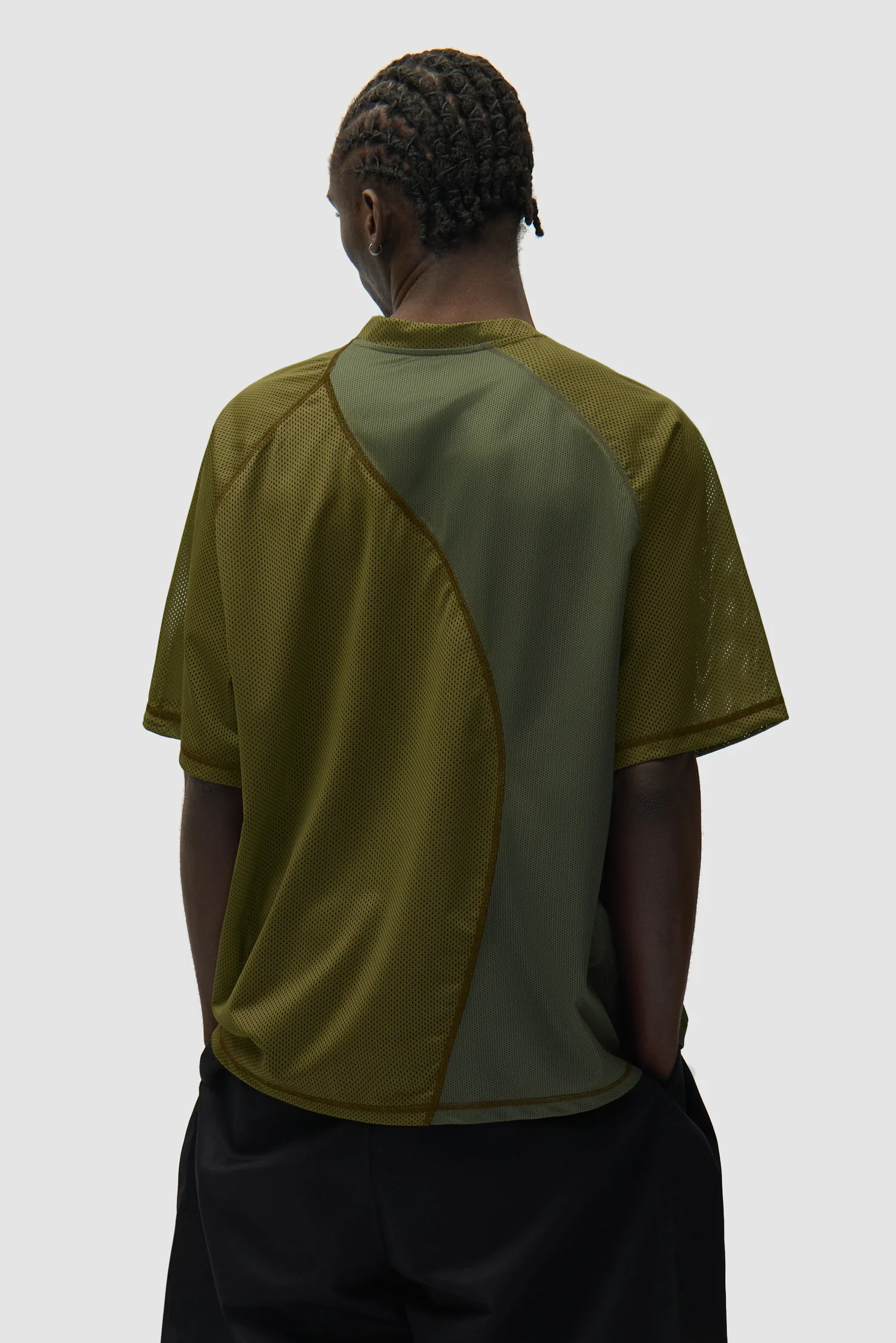 Multi Mesh T-shirt - Green - Image 3