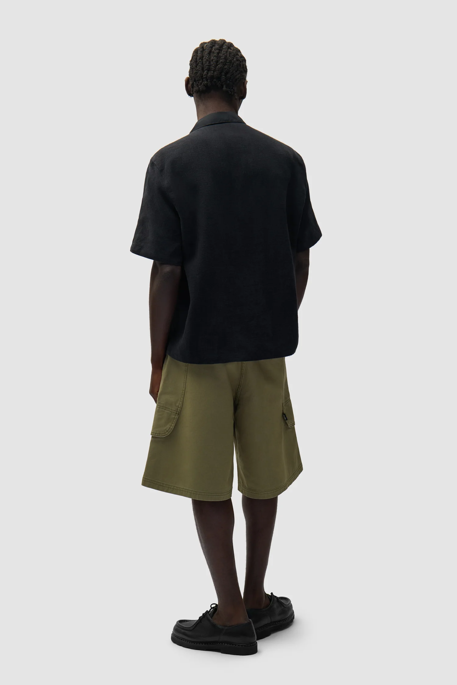 Nylon Linen Shirt - Black - Image 6