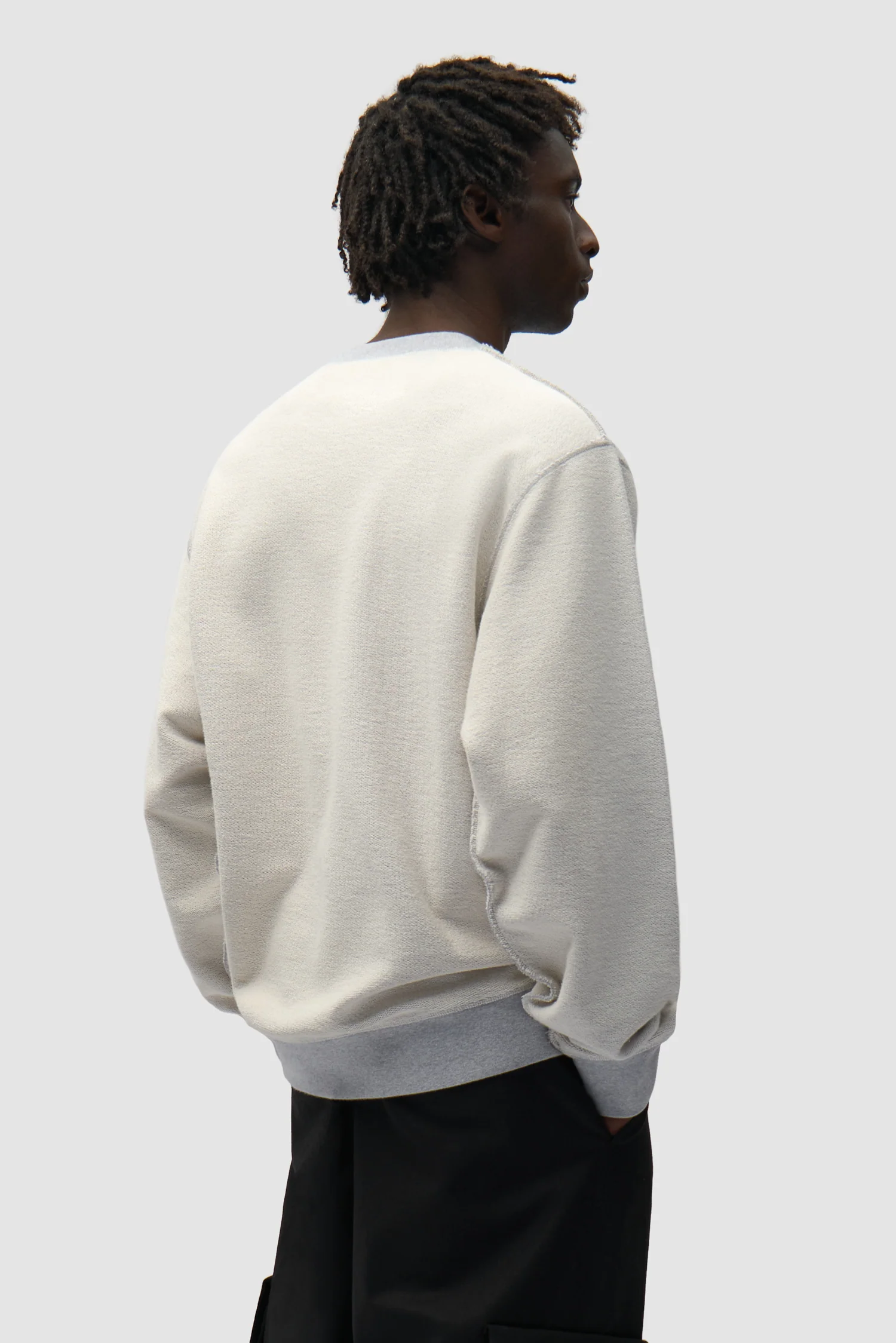 Reversible label Crewneck - Grey - Image 4