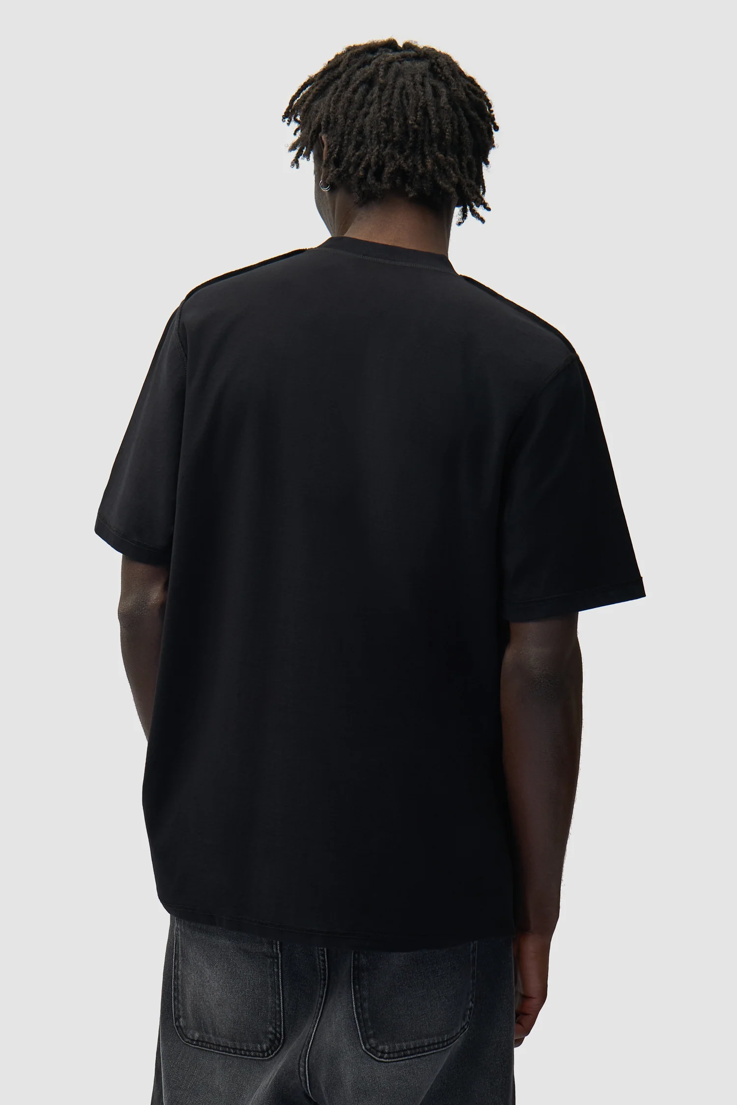 Reversible label T-shirt - Black - Image 3
