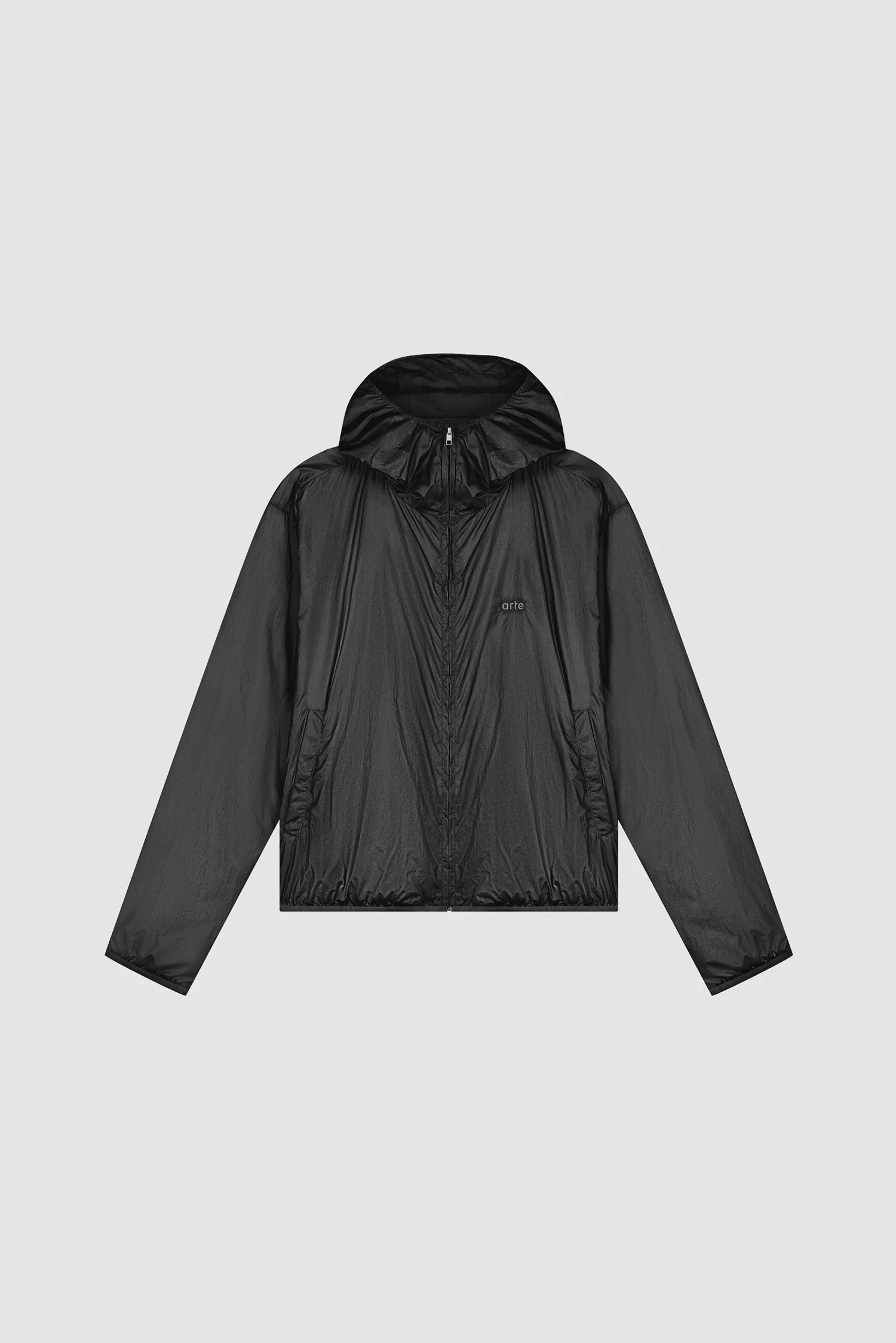 Shiny Nylon Jacket - Black - Image 9