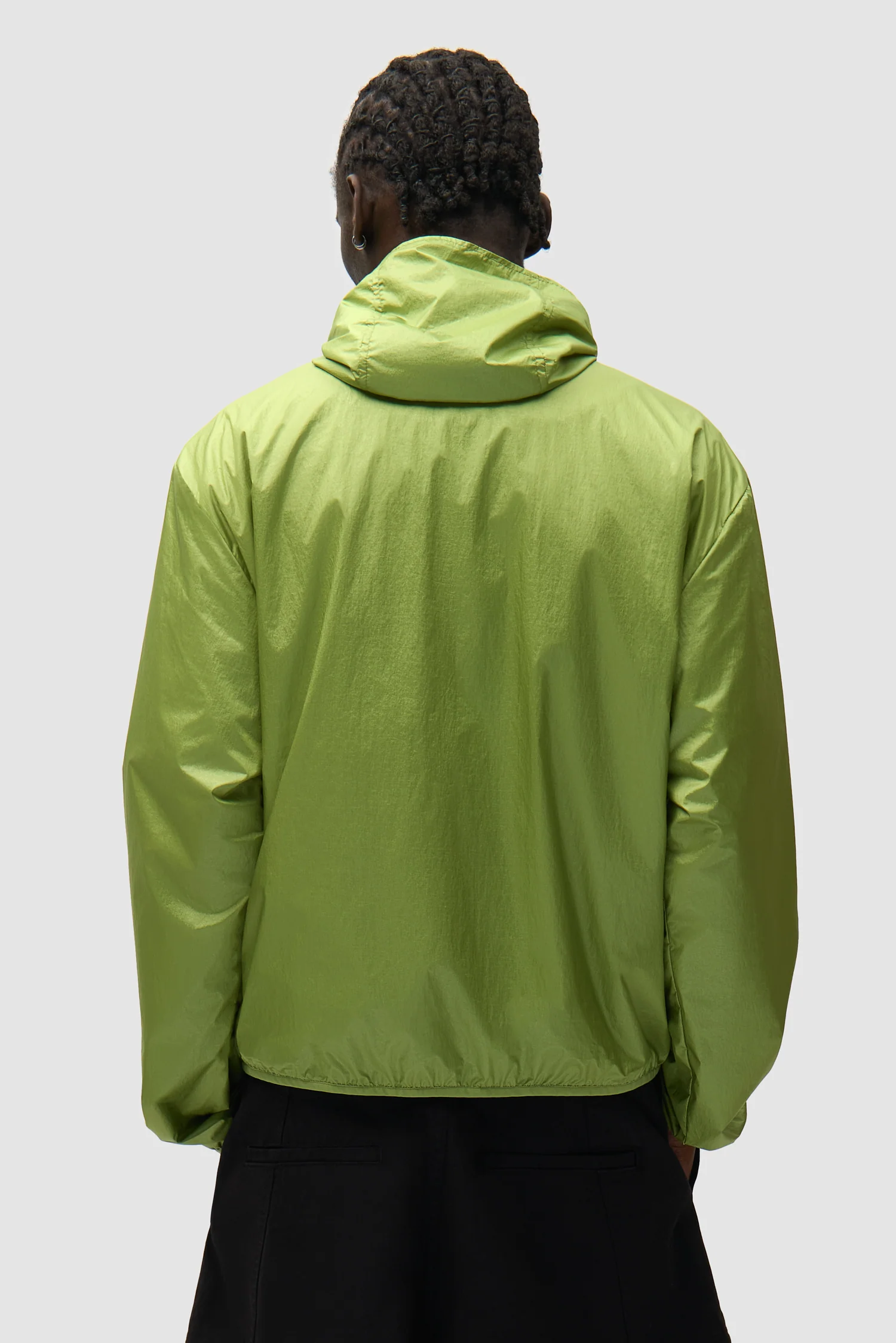 Shiny Nylon Jacket - Green - Image 3