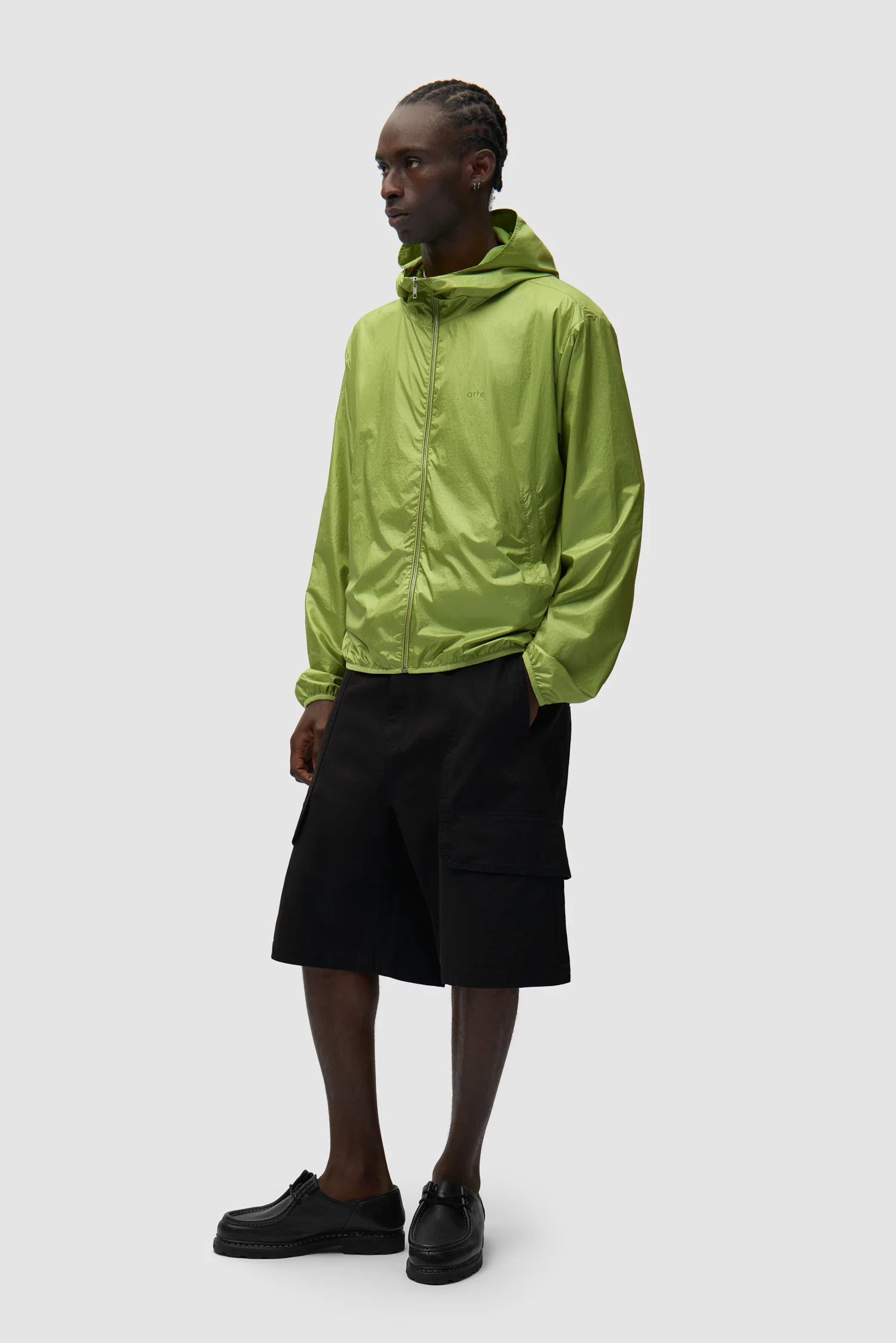 Shiny Nylon Jacket - Green - Image 5