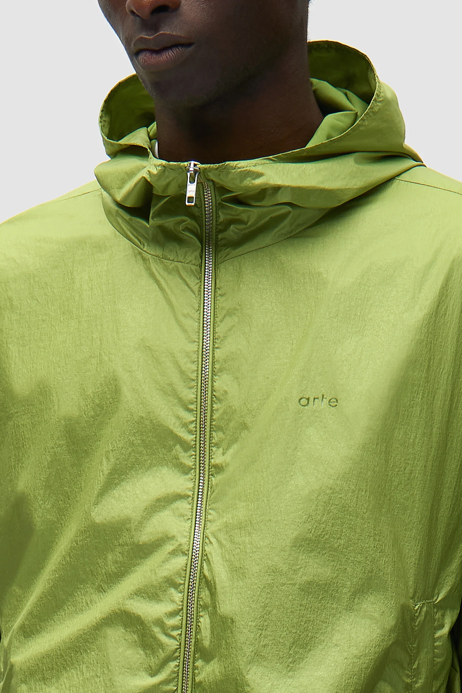 Shiny Nylon Jacket - Green - Image 8