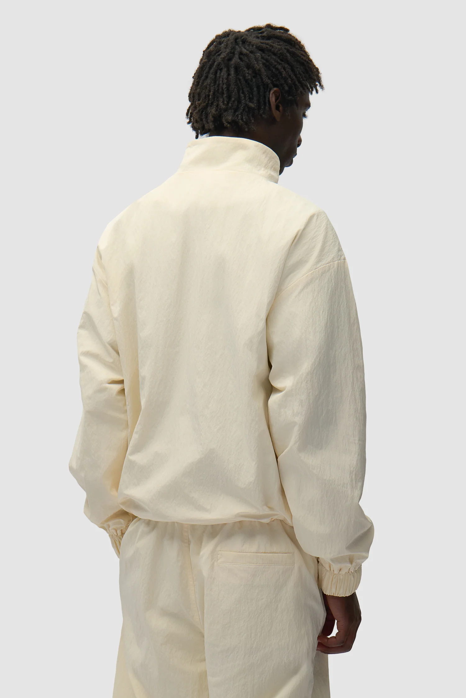 Squared Track Jacket - Cream - Image 3