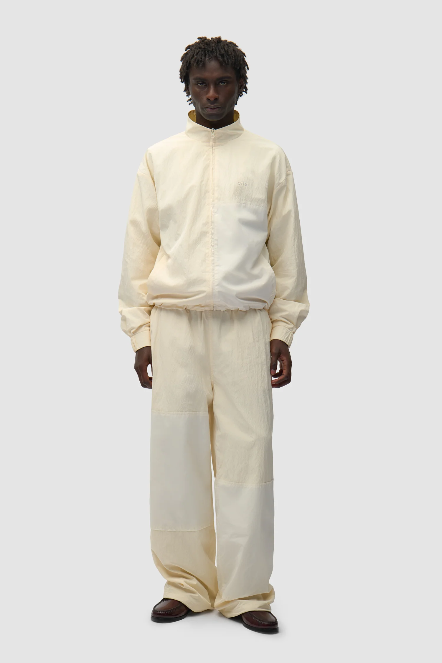 Squared Track Jacket - Cream - Image 4