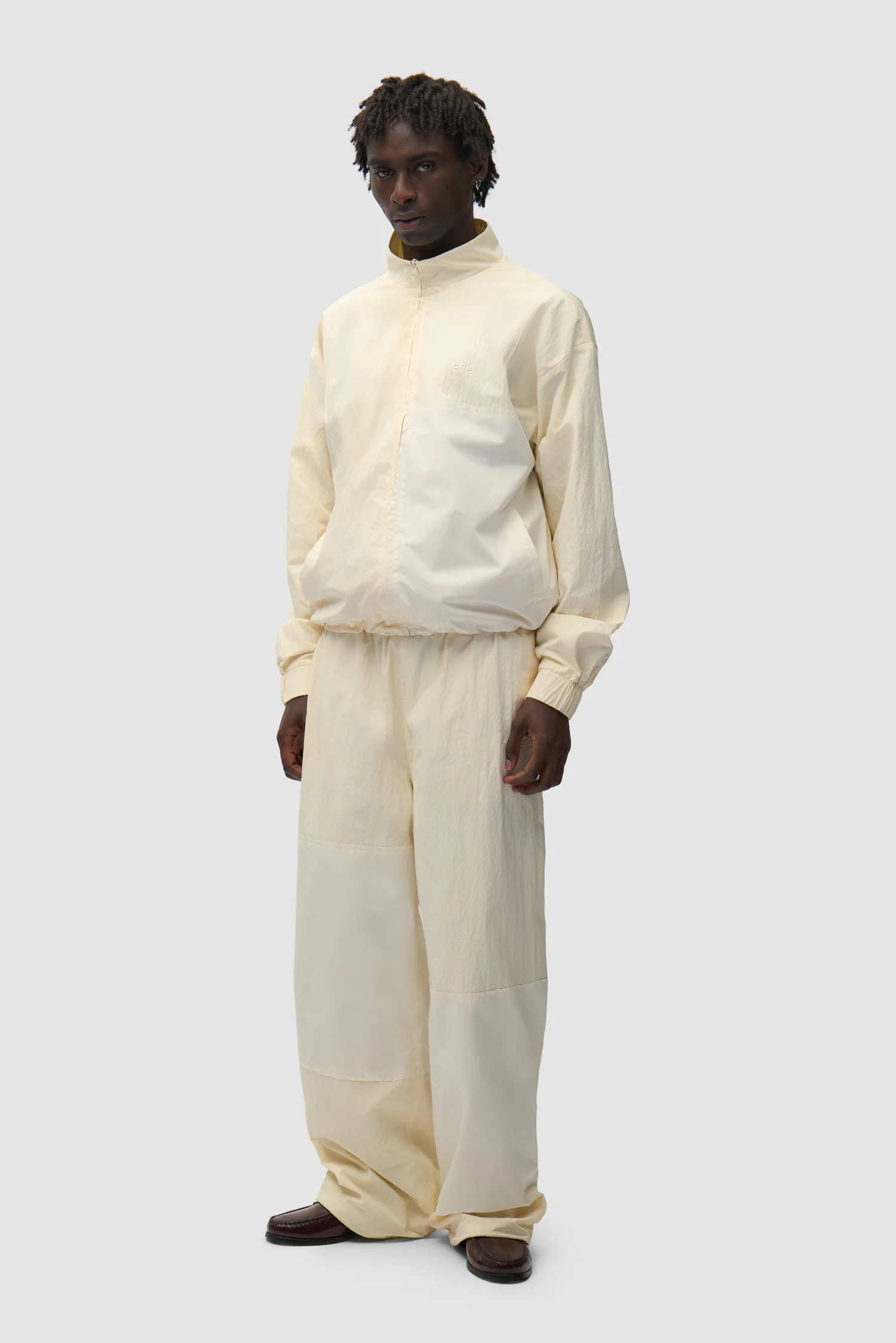 Squared Track Jacket - Cream - Image 5