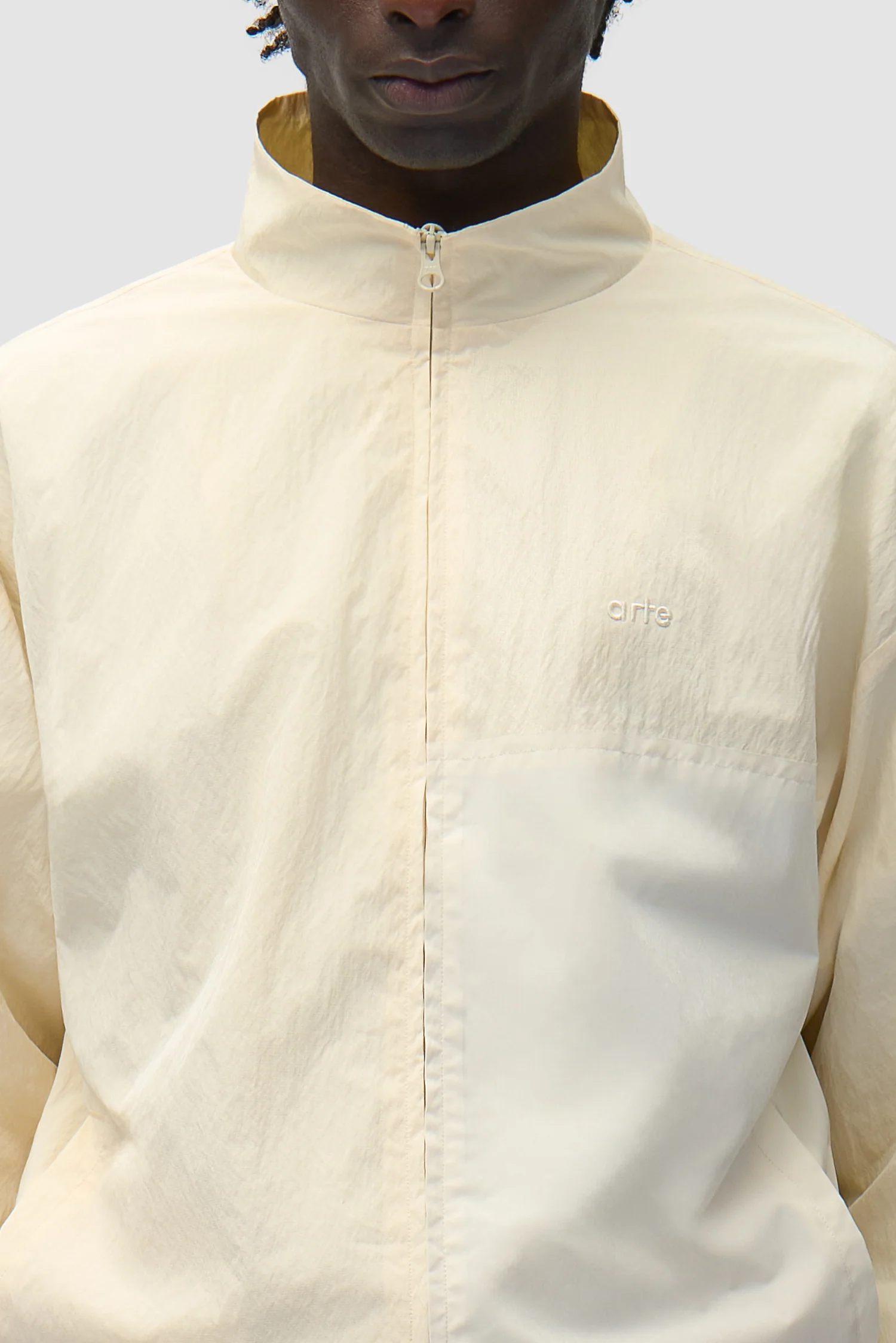 Squared Track Jacket - Cream - Image 8