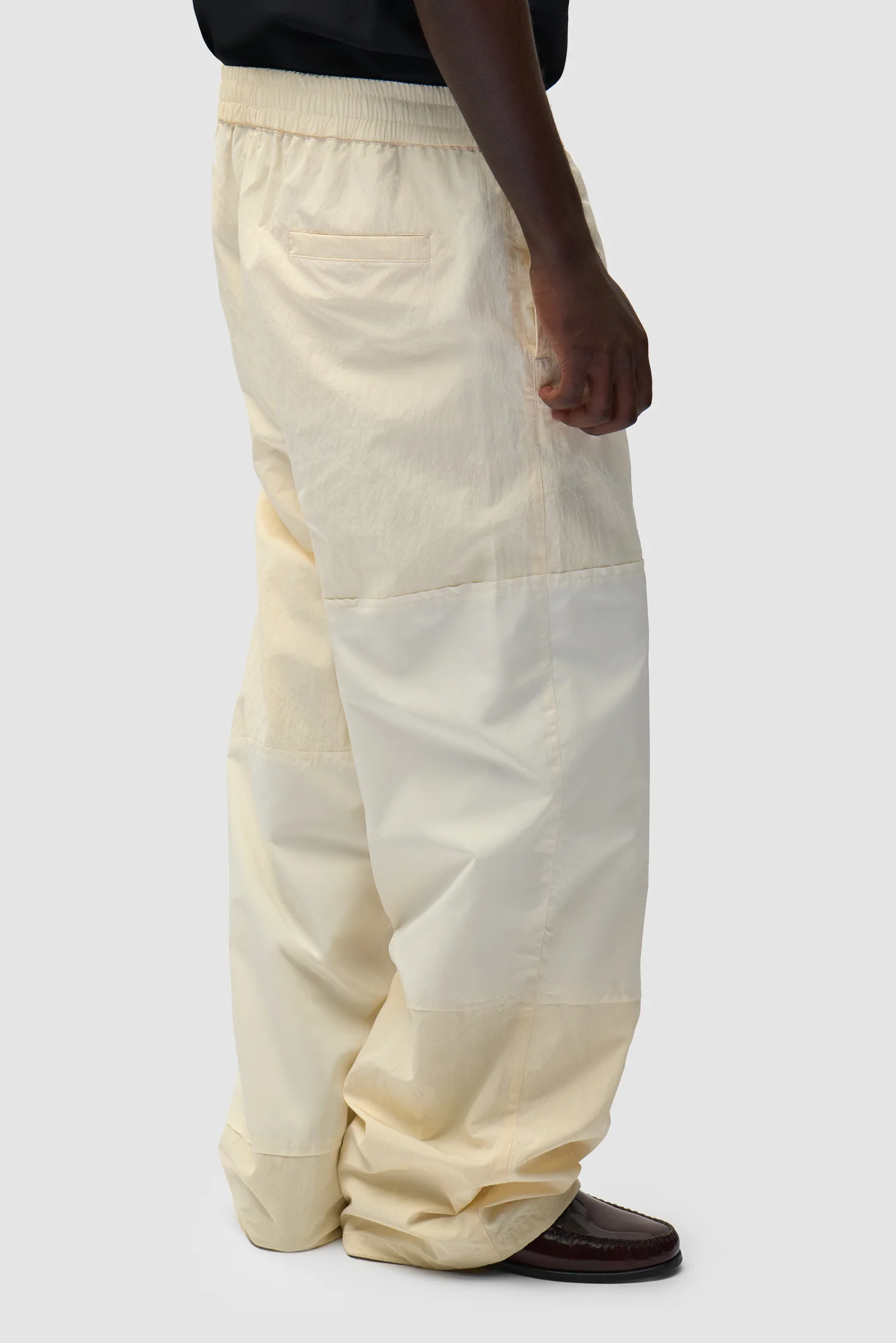 Squared Track Pants - Cream - Image 4