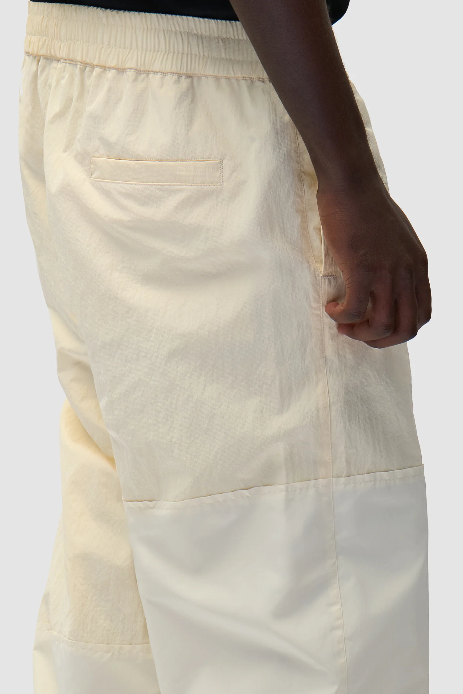 Squared Track Pants - Cream - Image 9